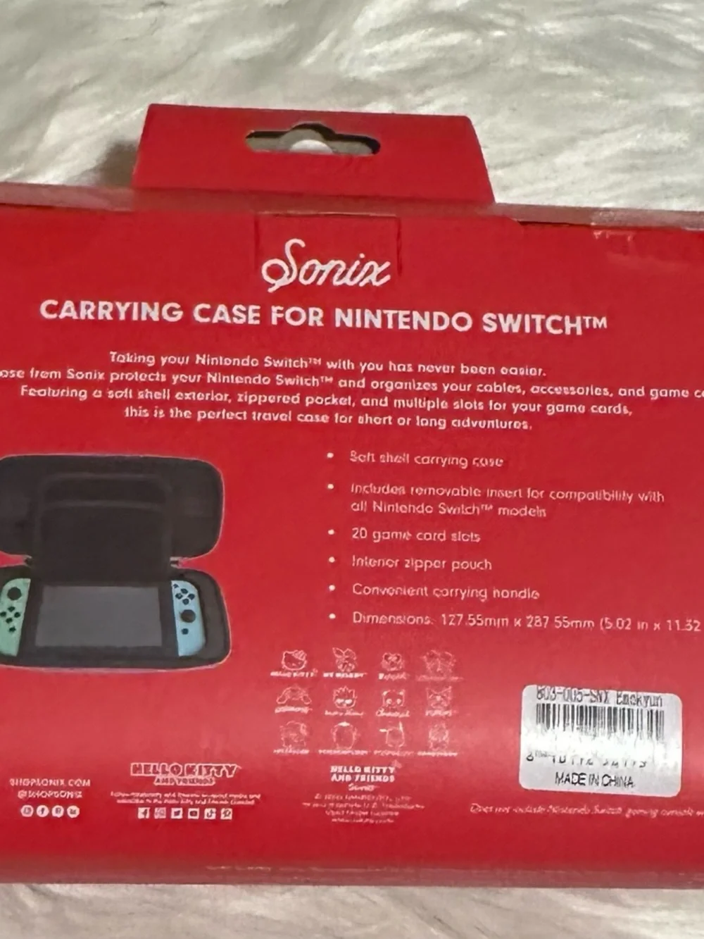 Sonix Red Carrying Case for Nintendo Switch